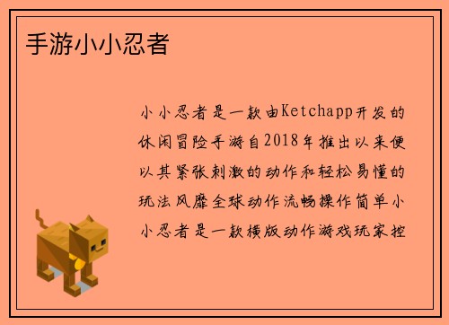 手游小小忍者